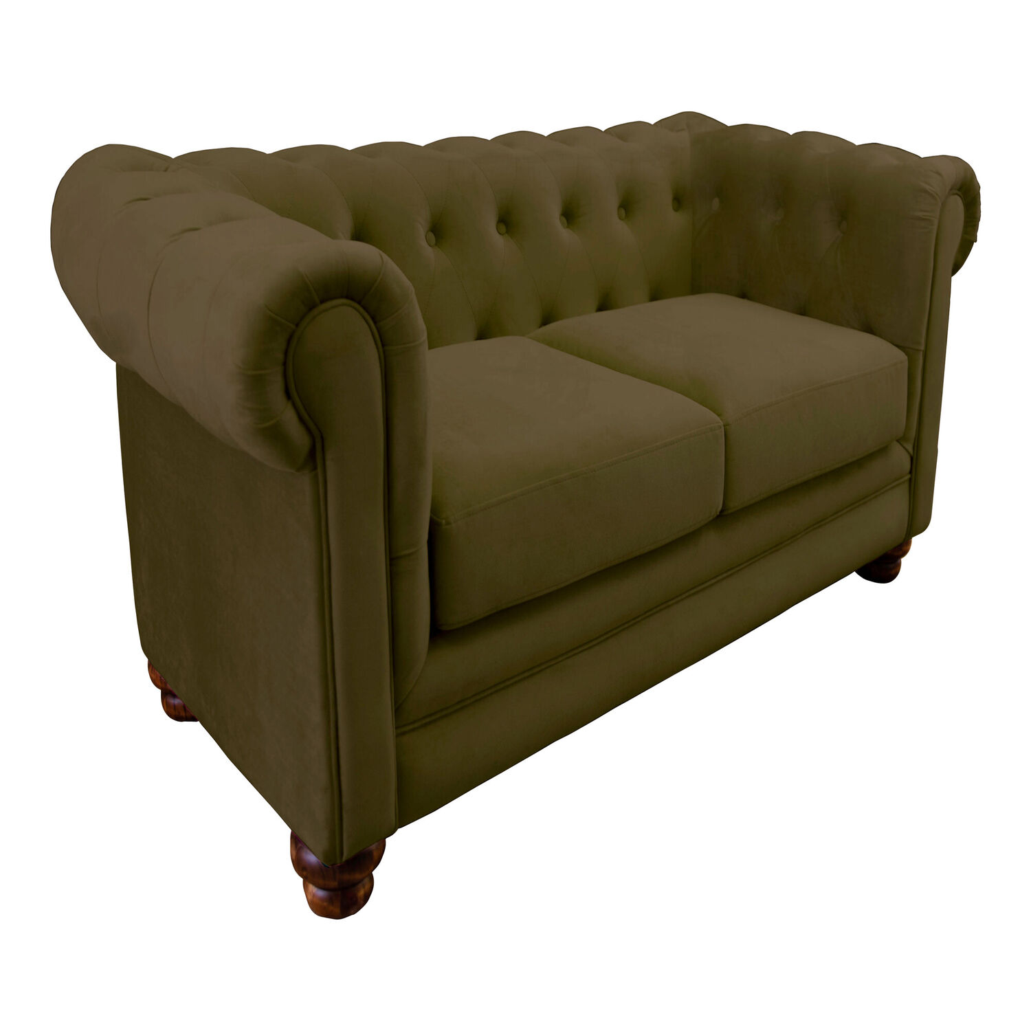 Sofa Florencia 3 Cuerpos Tela Velvet Verde image number 1.0