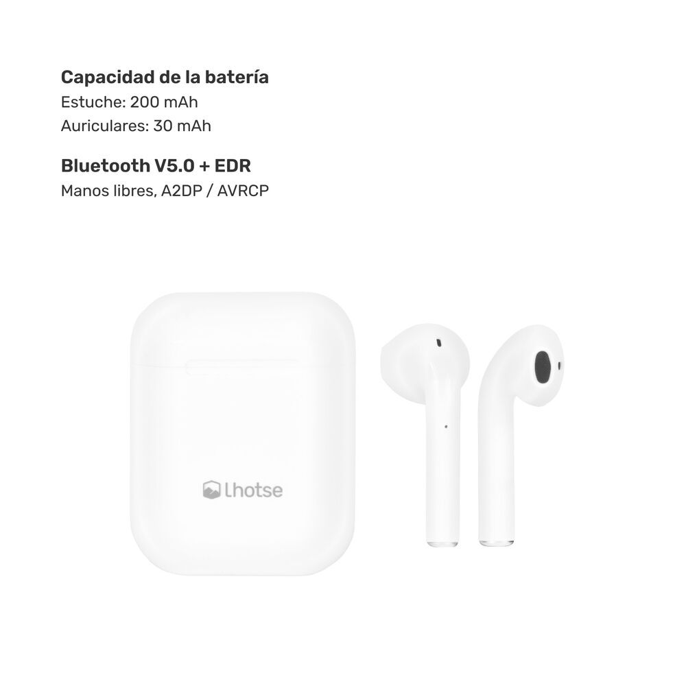 Audífonos Lhotse Bluetooth Inalámbrico Rm12 Blanco image number 3.0