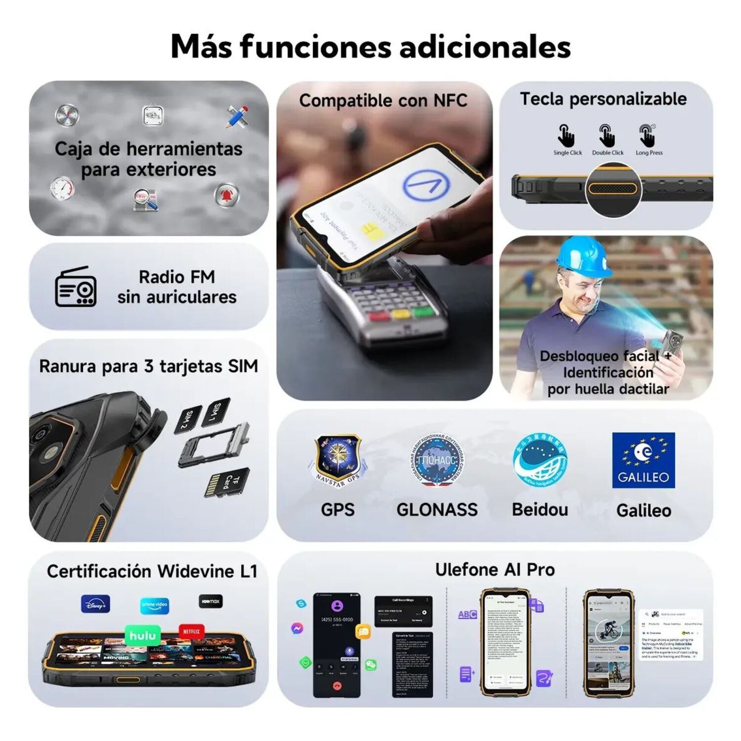 Ulefone Rugking 4 Pro Rugerizado Android Bater&iacute;a Gigante image number 5.0