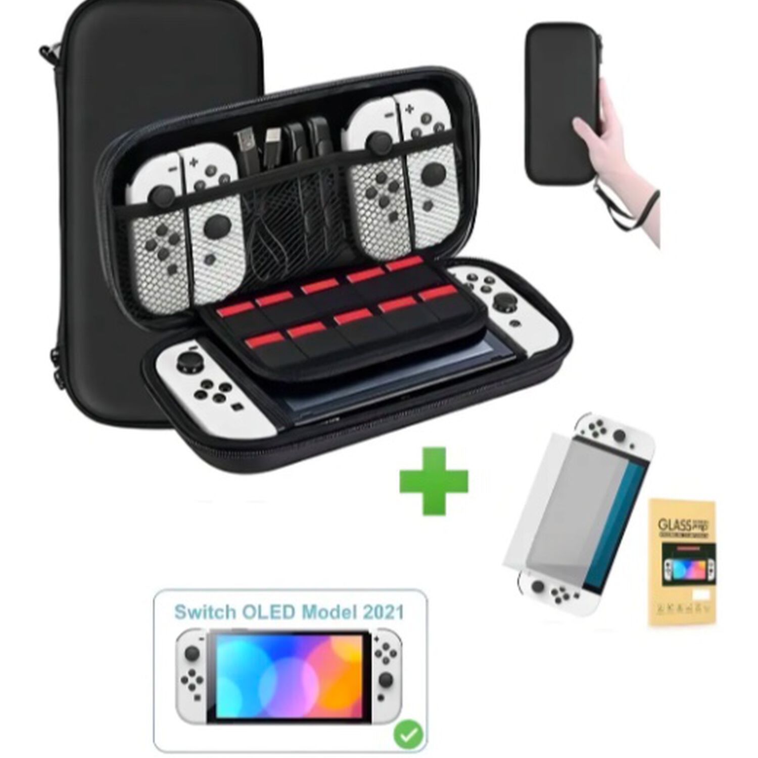 Estuche Y Lamina Mica Nintendo Switch Oled image number 2.0