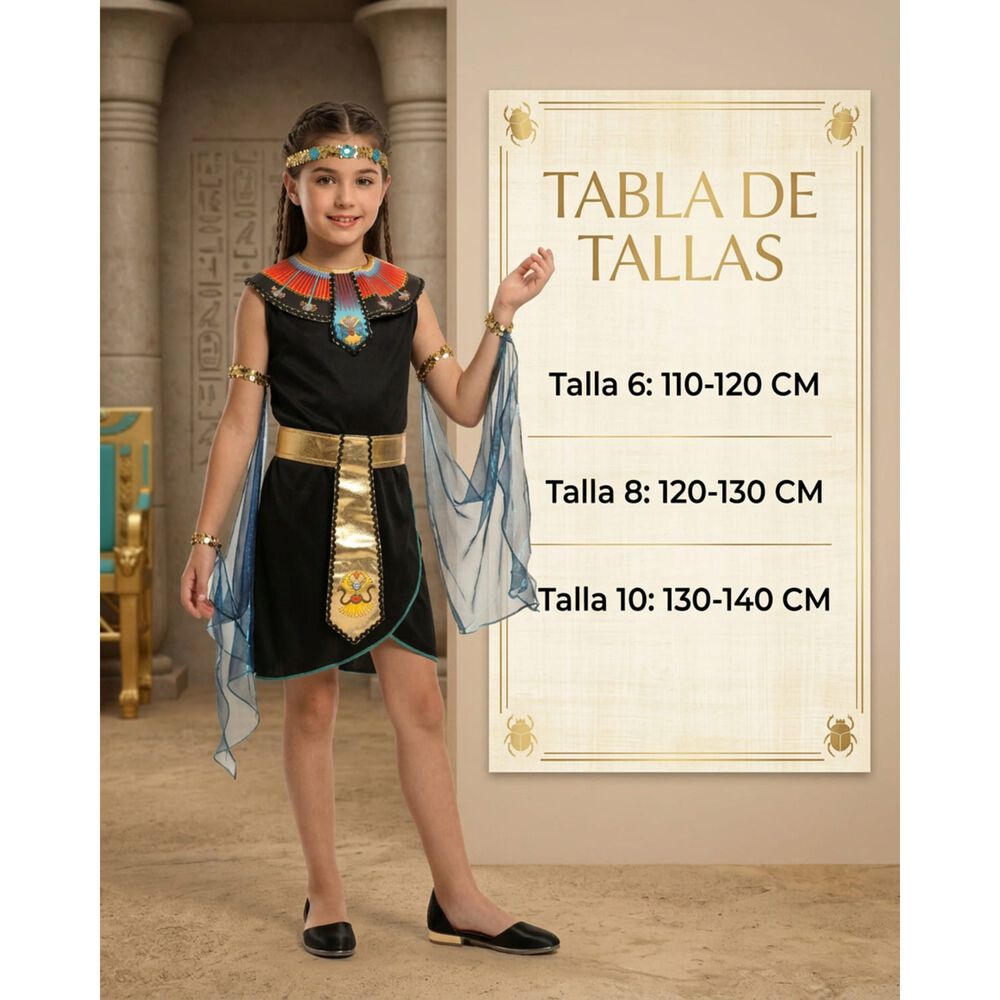 Disfraz Princesa Egipcia Realeza Infantil image number 5.0