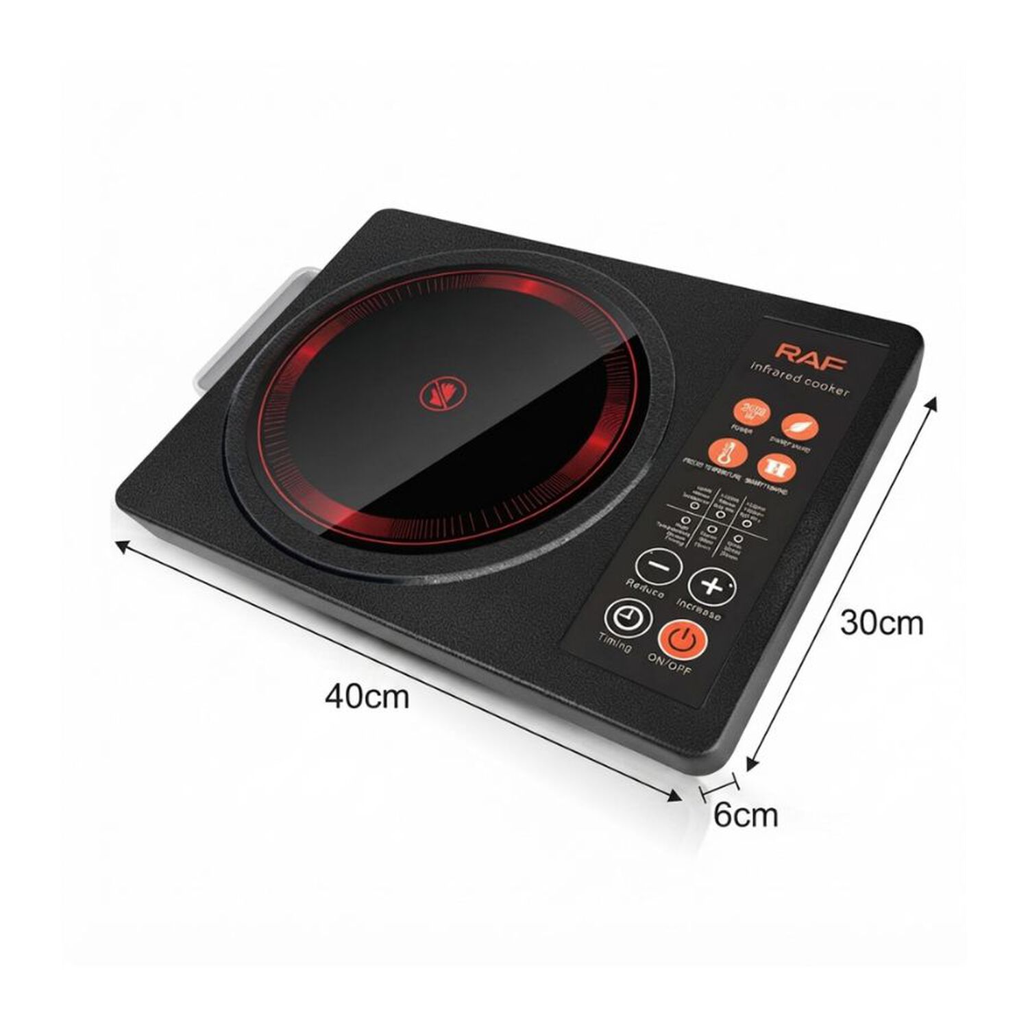 Cocina El&eacute;ctrica Infrarroja 1 Hornilla Vitrocer&aacute;mica Panel Digital Touch image number 1.0