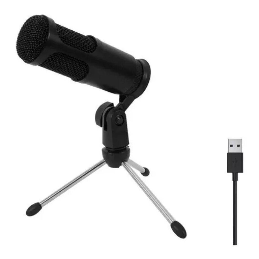 Microfono Condensador Usb Con Tripode De Mesa Para Streaming Negro 31623 image number 2.0