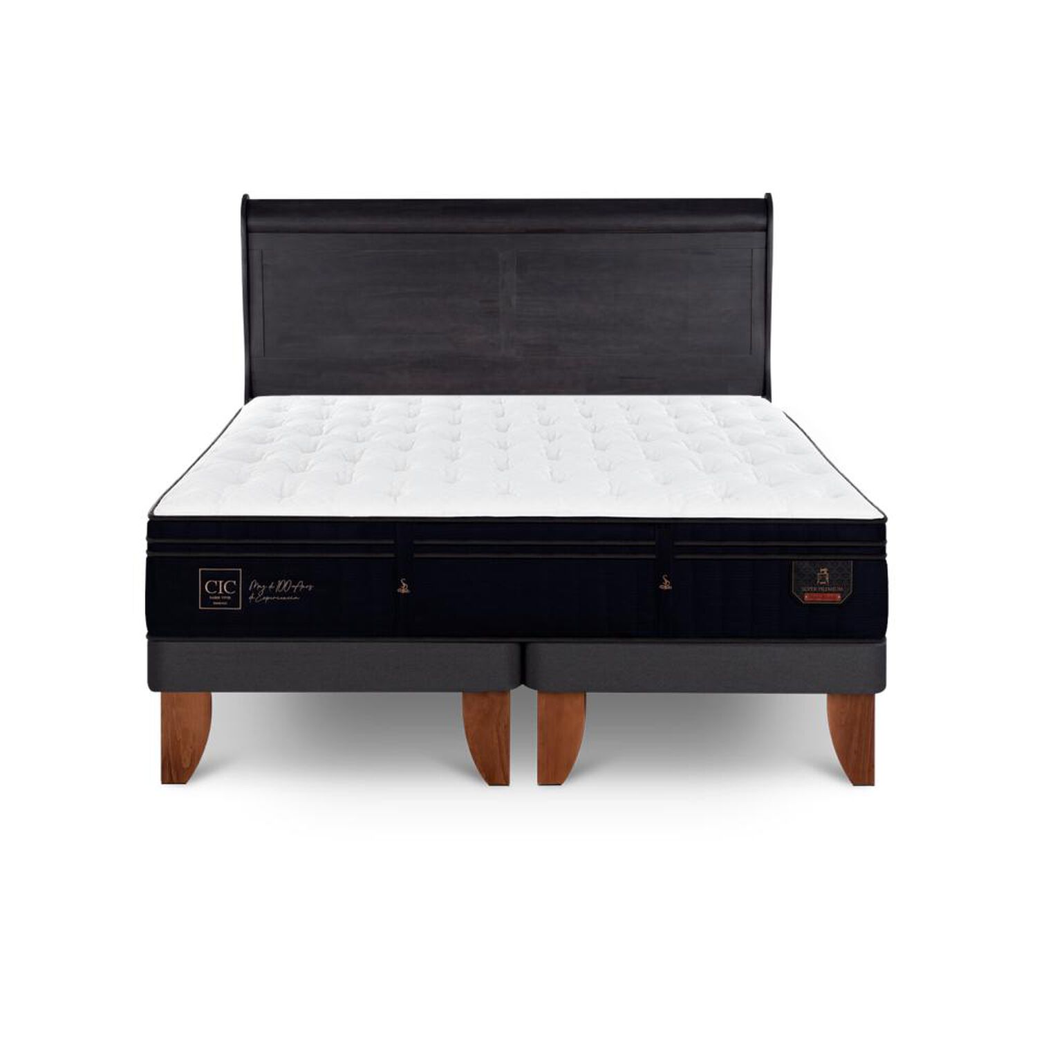Cama Europea Cic Linea Premium / King / Base Dividida + Respaldo image number 0.0