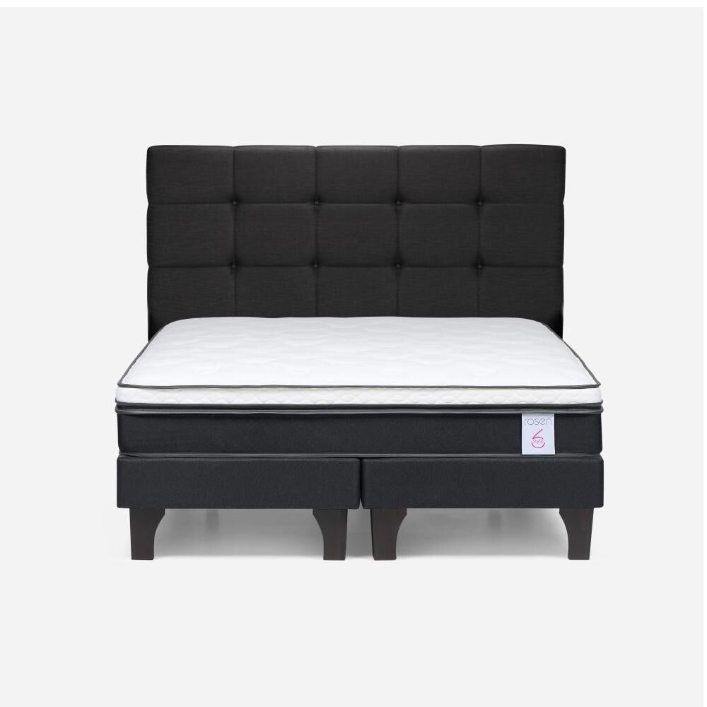Cama Europea Rosen New Style 6 / 2 Plazas / Base Dividida + Respaldo image number 0.0