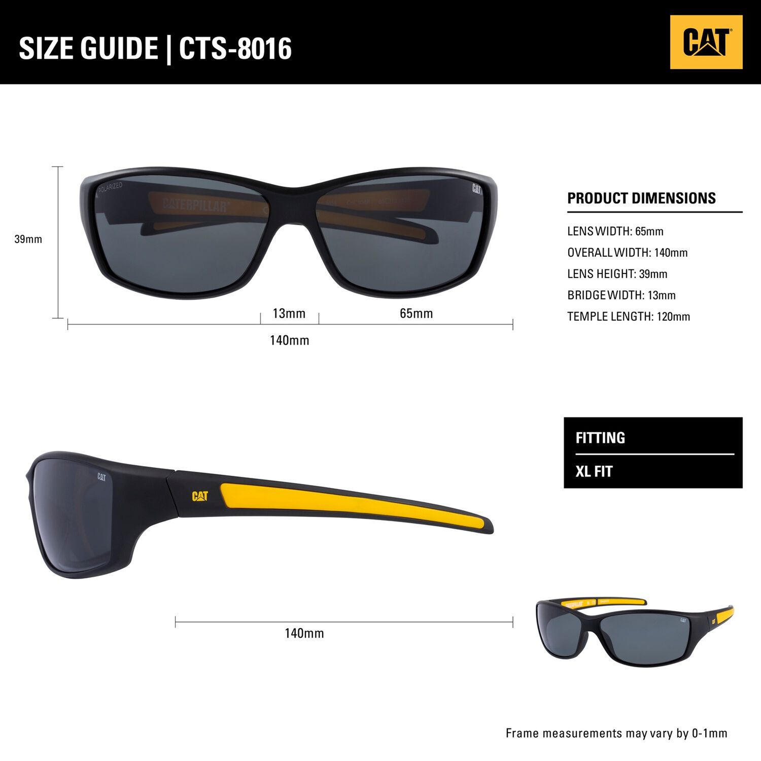 Lentes De Sol Polarizados Cat Cts-8016-108p Negro image number 2.0