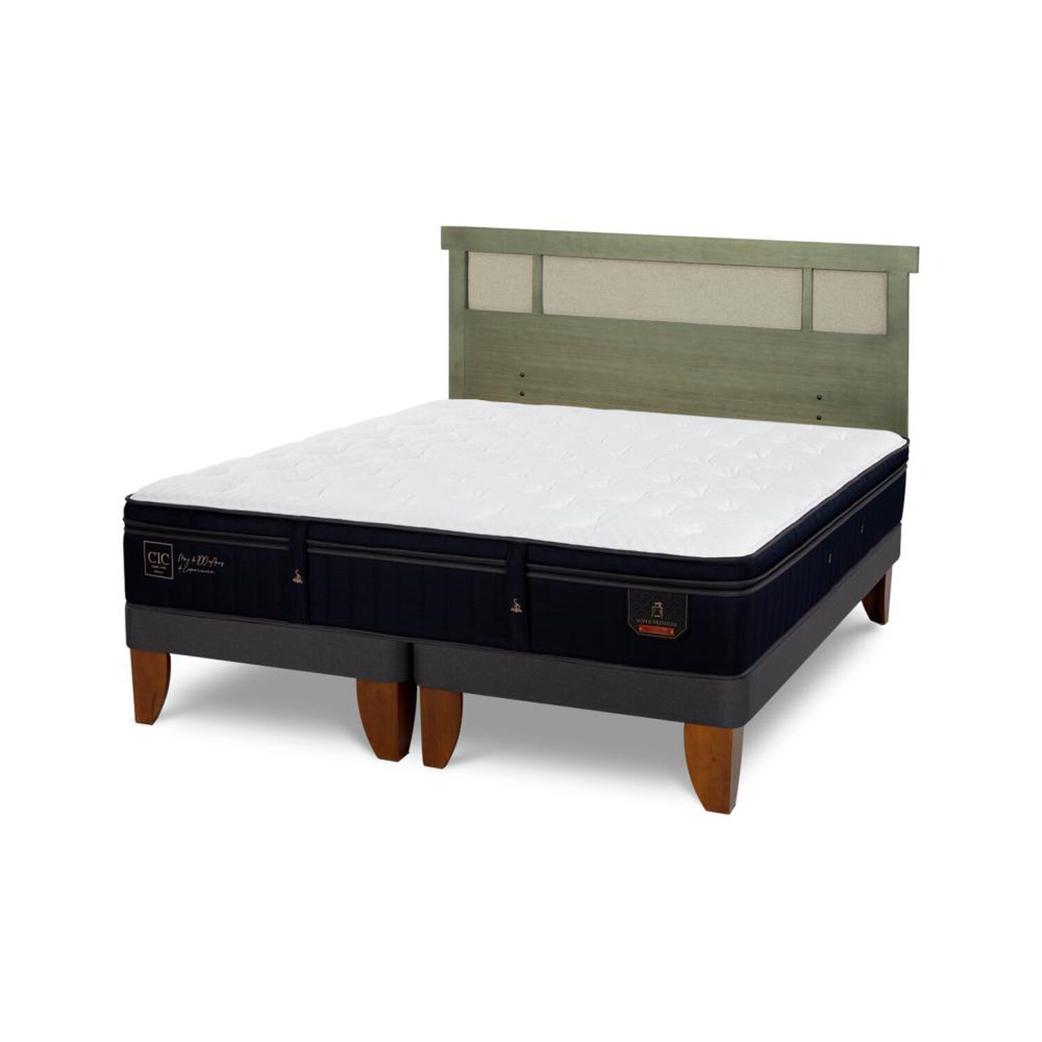 Cama Europea Cic Linea Premium / 2 Plazas / Base Dividida + Respaldo image number 5.0