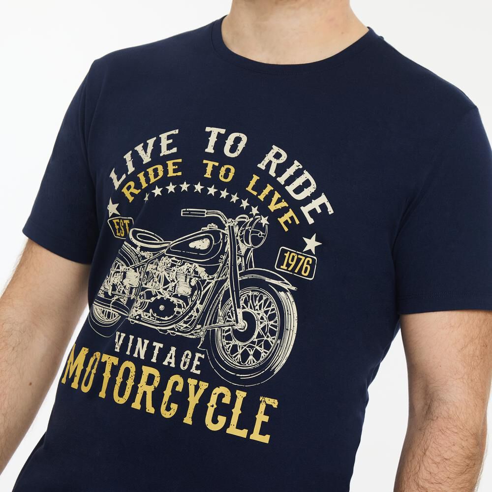 Polera Regular Manga Corta Cuello Redondo Hombre Herald image number 4.0