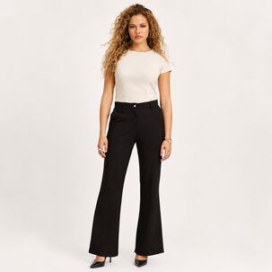 Pantal&oacute;n Tiro Medio Flare Con Cintur&oacute;n Mujer Lorenzo Di Pontti