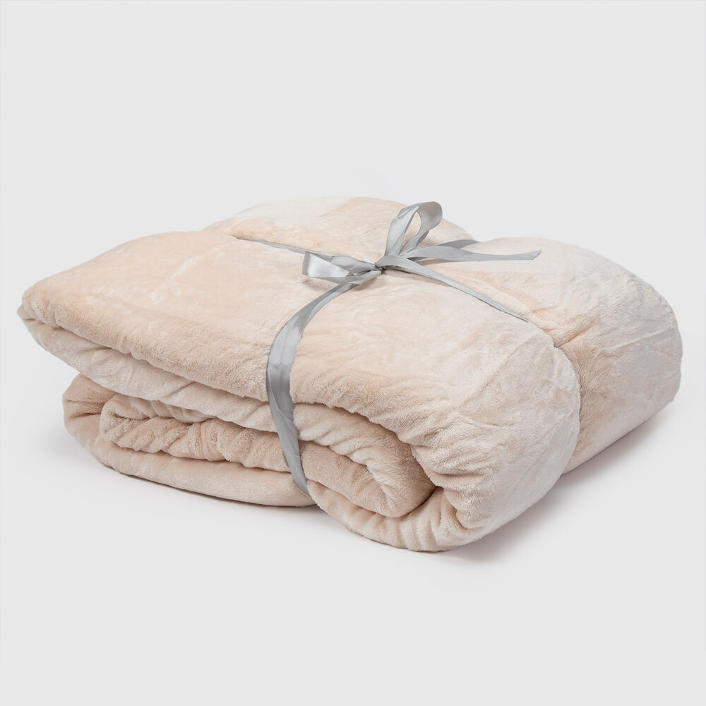 Manta Sherpa Polar Franela Crema King image number 4.0