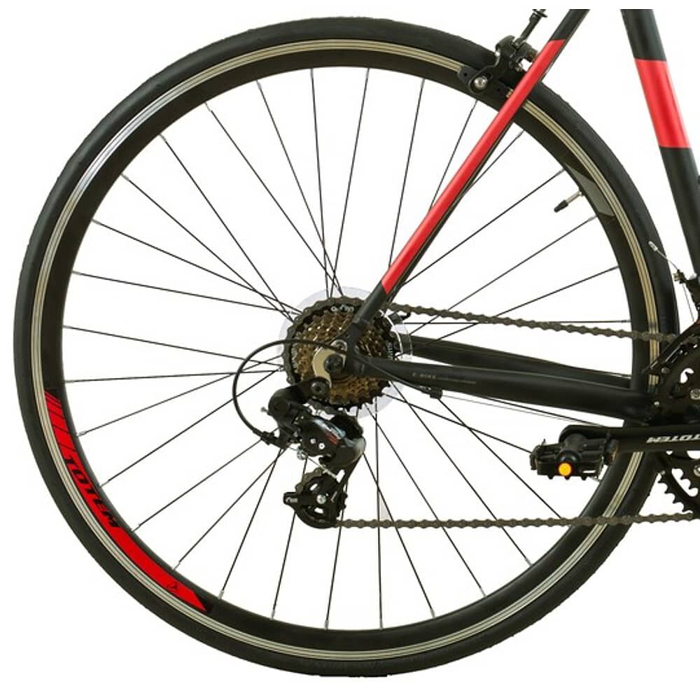 Bicicleta De Ruta Totem Sinclair 700*54 Negro Rojo image number 4.0