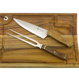 Set Parrillero Tabla + Cuchillo + Tenedor