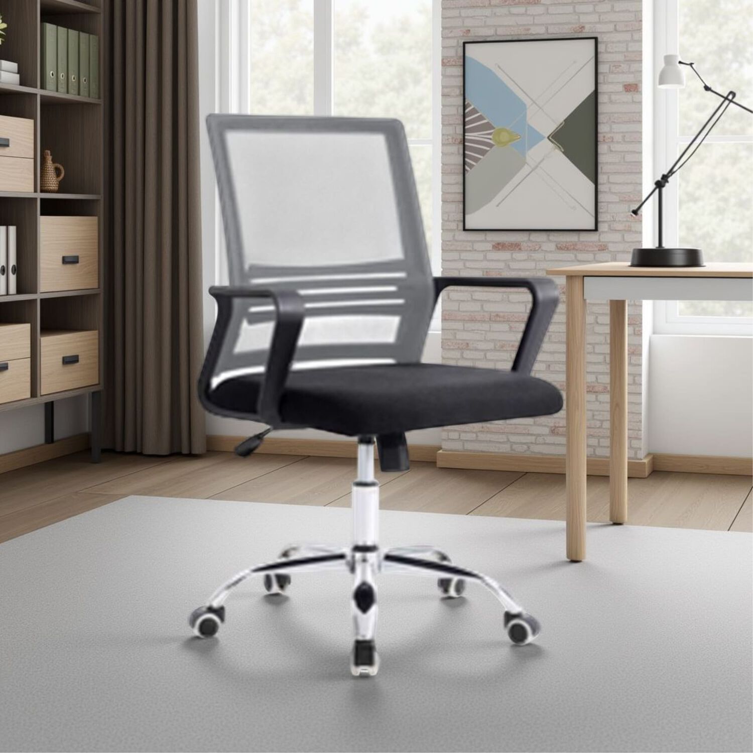 Silla De Oficina Ergon&oacute;mica Santiago Con Altura Ajustable Y Soporte Lumbar image number 0.0