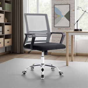 Silla De Oficina Ergon&oacute;mica Santiago Con Altura Ajustable Y Soporte Lumbar