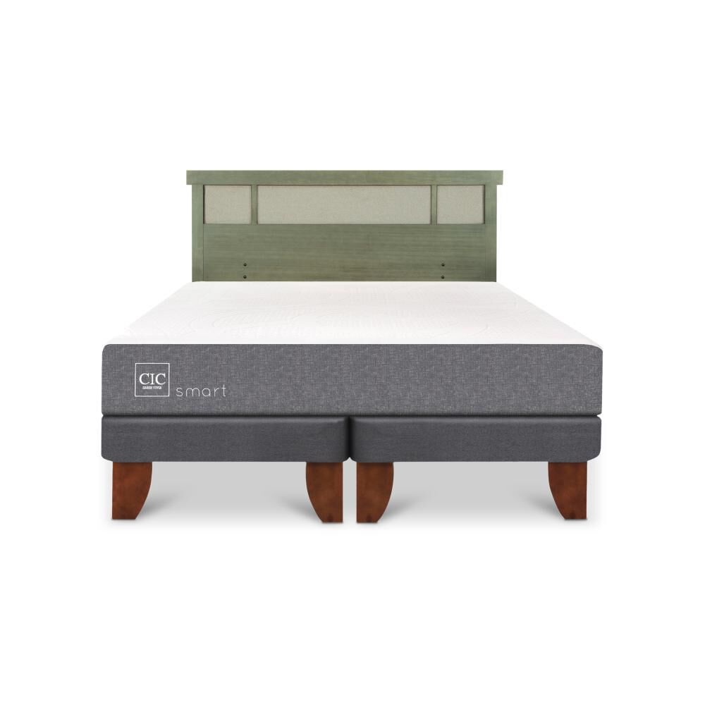 Cama Europea Cic Smart / King / Base Dividida + Respaldo image number 0.0