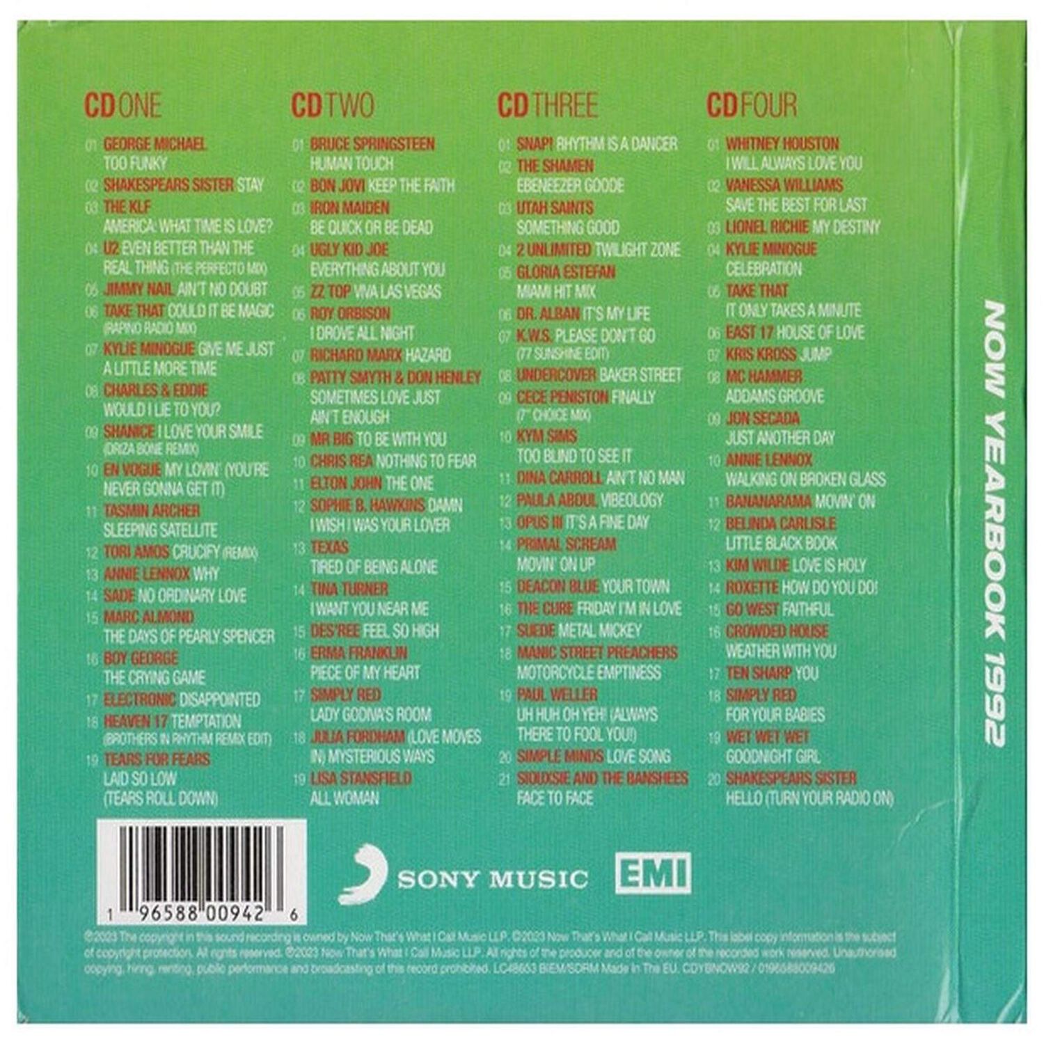 Now Yearbook 92 - Various (4cd) (digipack) | Cd image number 0.0