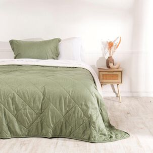 Plumon Emboss+sherpa 1.5 Plazas Verde