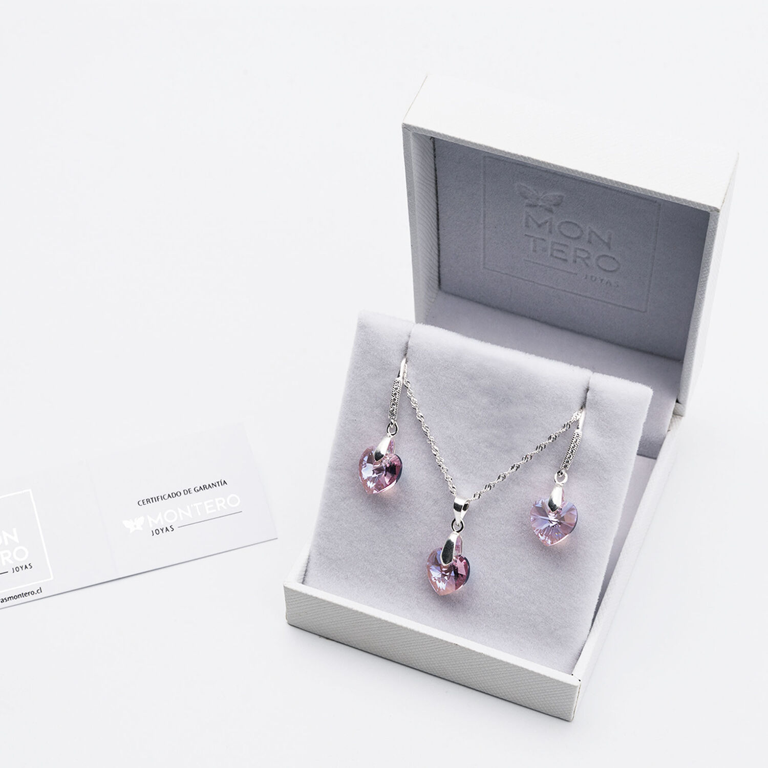 Conjunto Romance Cristales Genuinos Light Rose image number 2.0