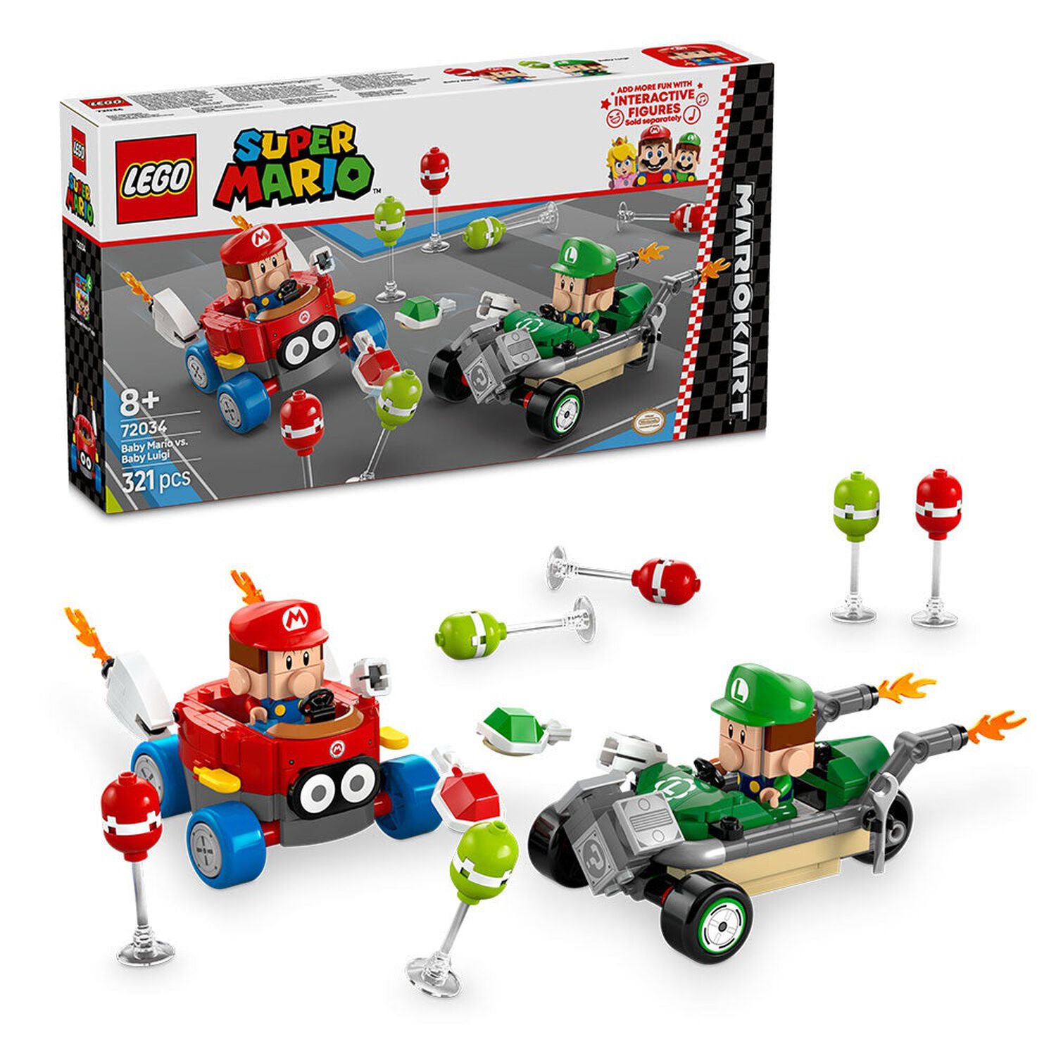 Lego Super Mario - Kart: Beb&eacute; Mario Vs. Beb&eacute; Luigi - 72034 image number 0.0