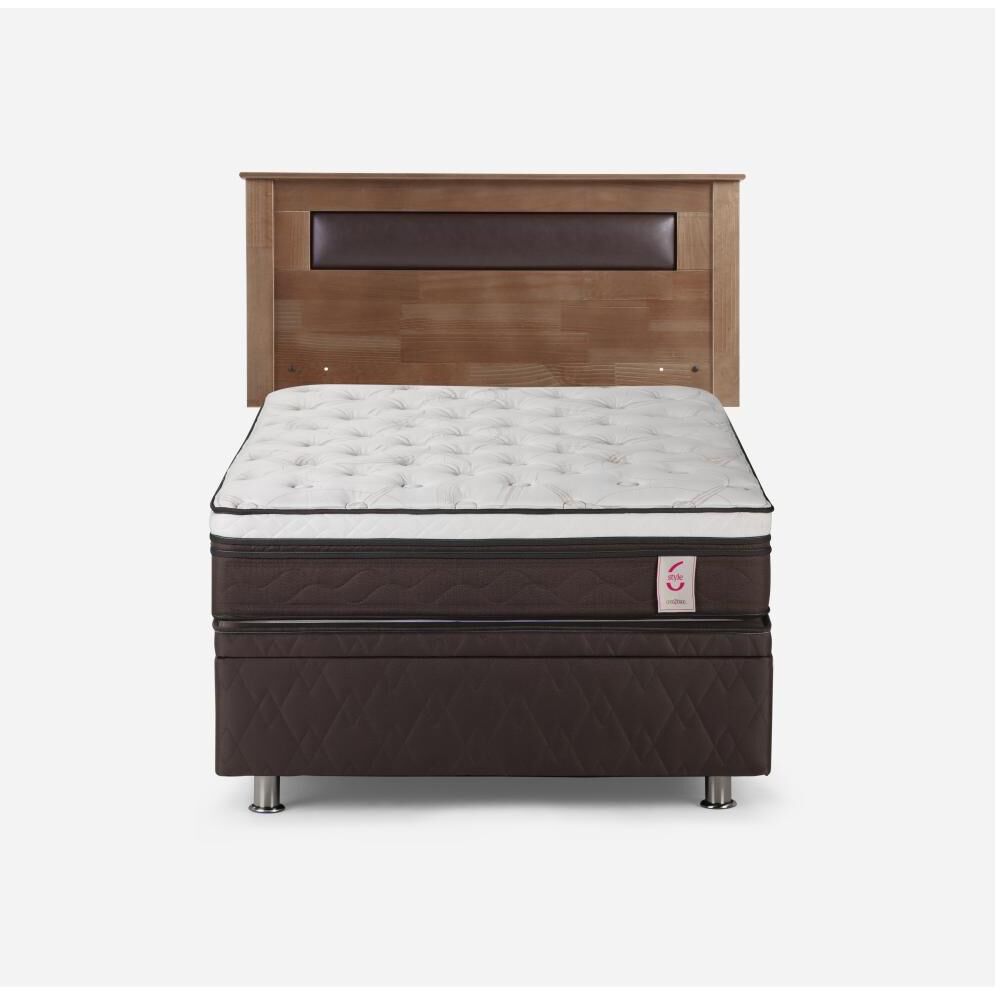 Cama Ba&uacute;l Rosen New Style 6 / 1.5 Plazas / Base Normal + Respaldo image number 0.0