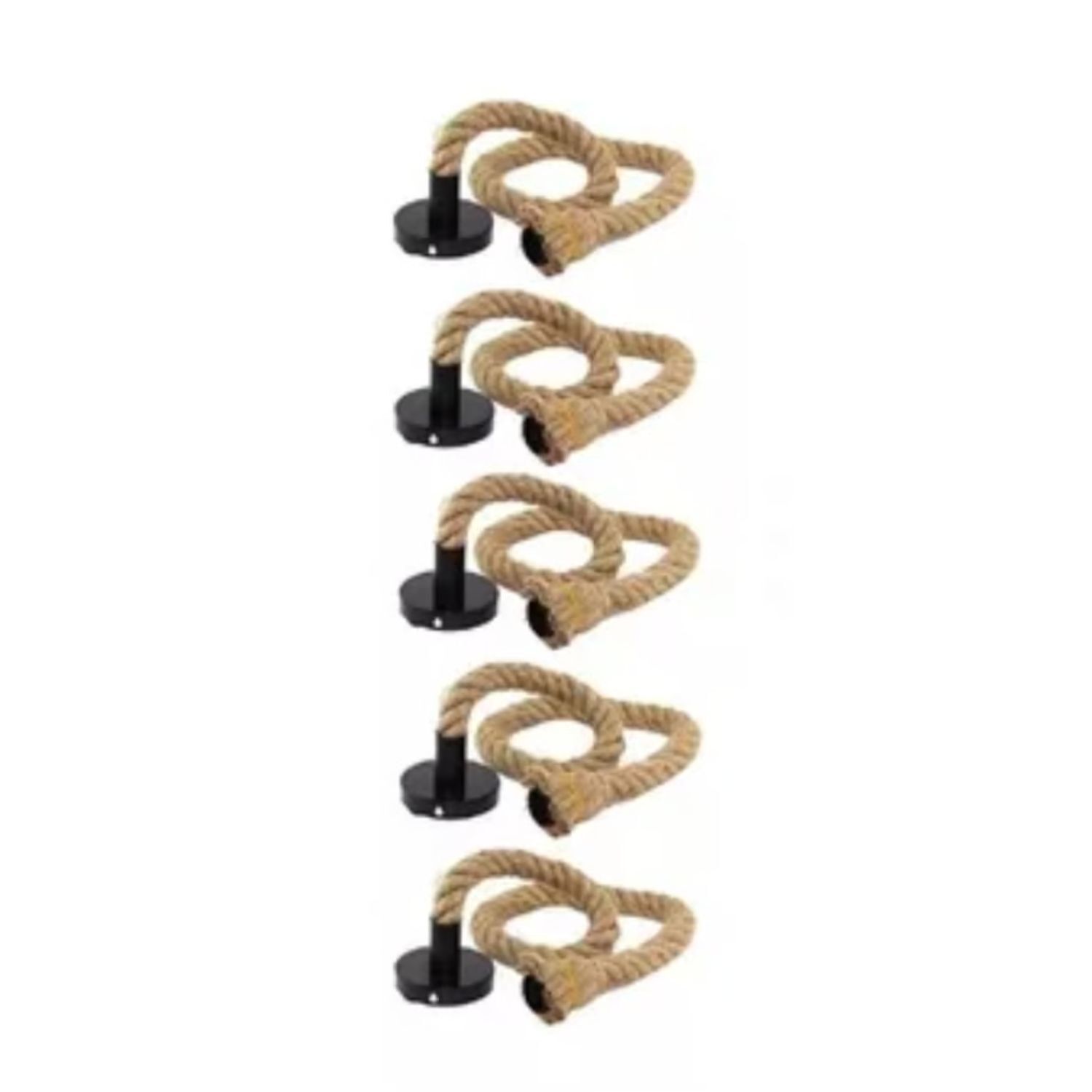 Pack 5 Lampara Colgante Soga Decorativo Vintage E27 image number 2.0