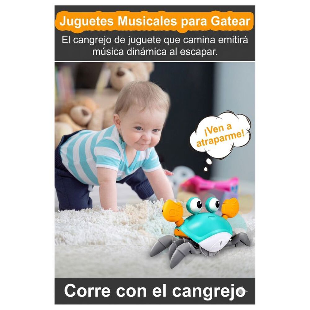 Cangrejo Musical Juguete Bebe Estimulacion Gateo A Pilas image number 2.0