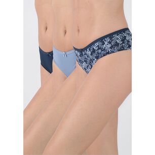 Pack 3x Pantaleta Microfibra P314.15-azu7 Kayser