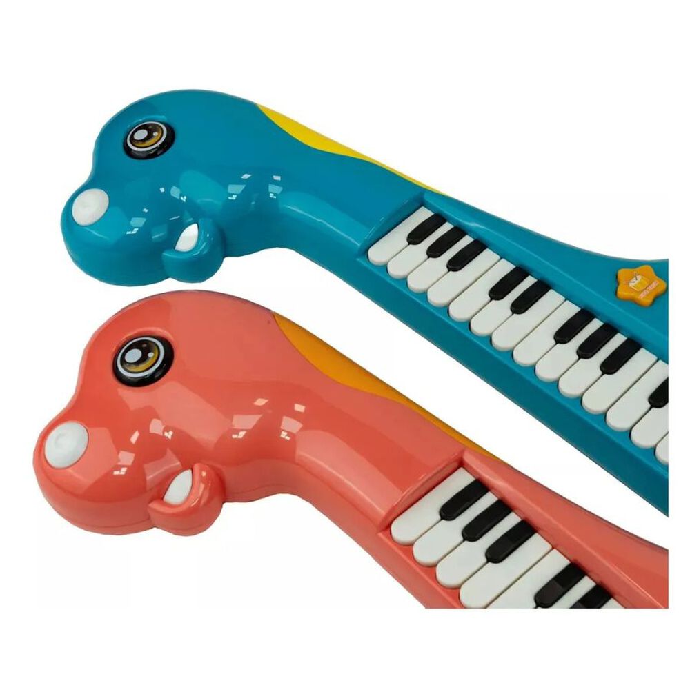 Mini Teclado Piano Musical Dinosaurio Interactivo Ni&ntilde;os Rosa image number 1.0
