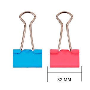 Clips De Carpeta Colores 32 Mm 801-3d Foska