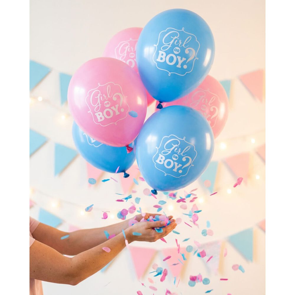 Set De 40 Globos Revelaci&oacute;n De Genero Baby Shower image number 7.0