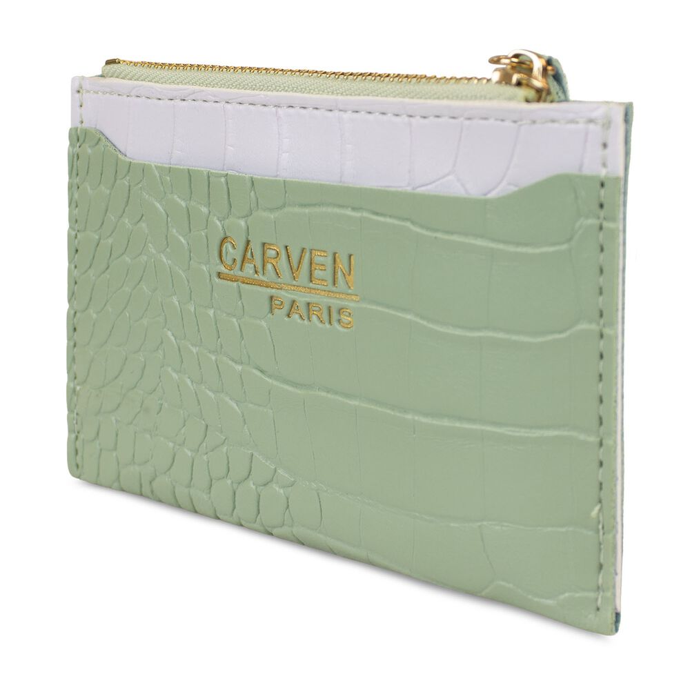 Billetera Tarjetero Mujer Con Monedero Zoe Verde Carven image number 2.0