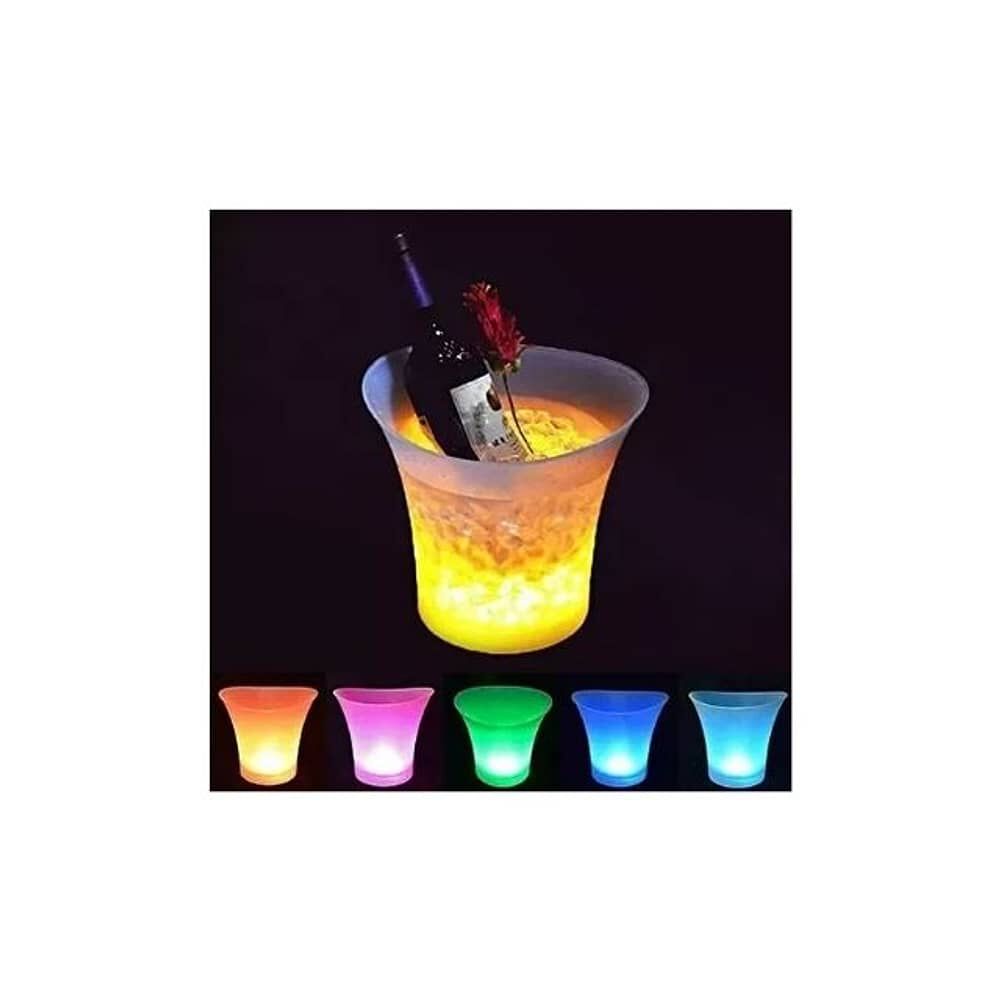 Hielera Con Luz Led Enfriador Botellas Cerveza Vinos Fiesta Color Rgb image number 2.0