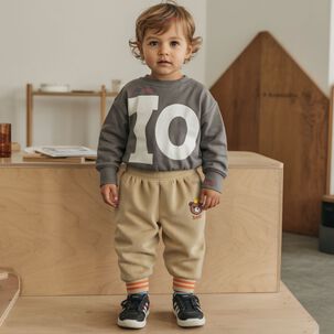 Buzo Cotel&eacute; Beb&eacute; Ni&ntilde;o Forrado En Polar Beige Pantal&oacute;n