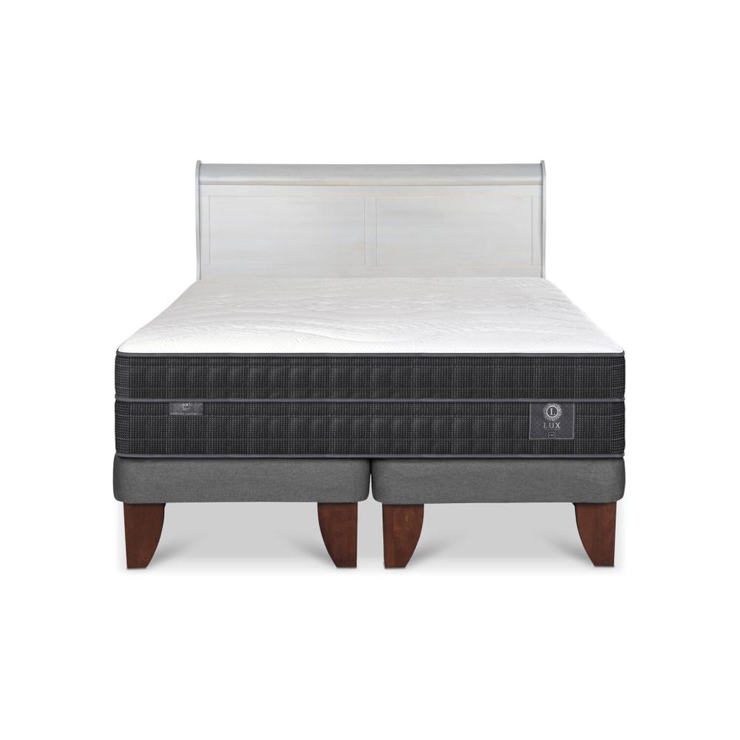 Cama Europea Cic Lux / 2 Plazas / Base Dividida + Respaldo image number 0.0