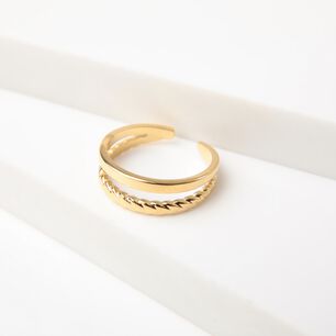 Anillo 19v69 Dorado Mujer Str253