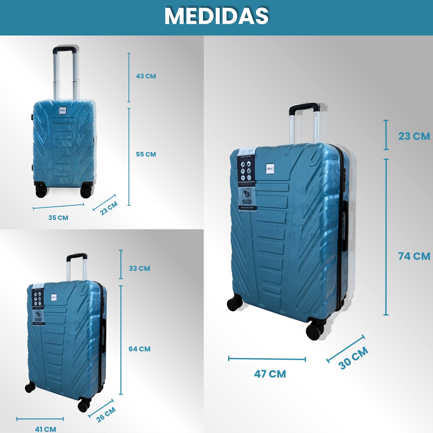 Maletas 10 20 25kg Yephome Set X3 Maletas Viaje image number 1.0