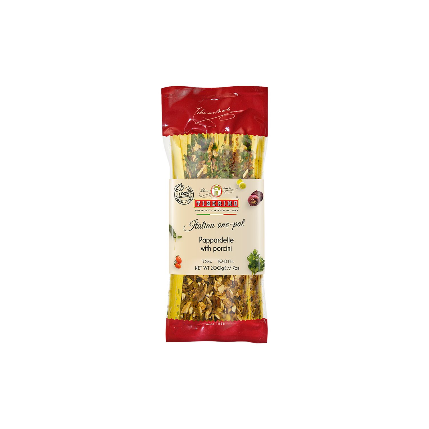 Tallarines Pappardelle Con Porcini Tiberino 1 X 200 Gr image number 0.0