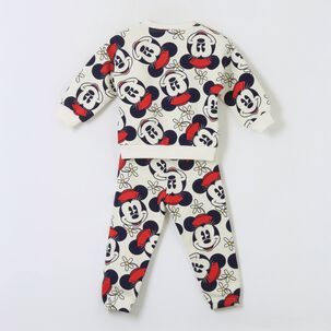 Conjunto Buzo Ni&ntilde;a Full Print Minnie Mouse Blanco Disney