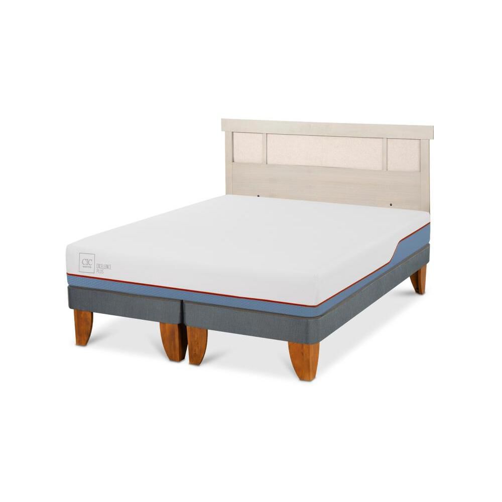 Cama Europea Cic Excellence Plus / 2 Plazas / Base Dividida + Respaldo image number 2.0