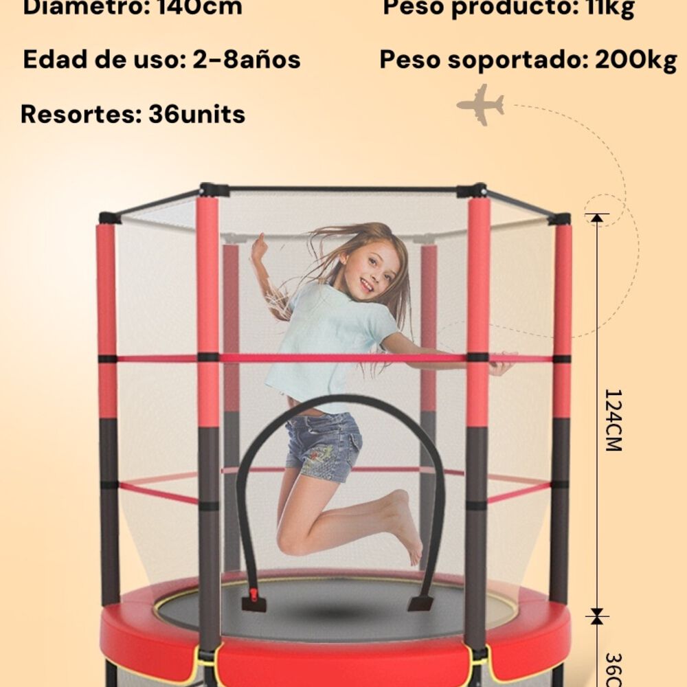 Cama Elástica Diseño Alto 140cm Ifree Lubabycas image number 5.0