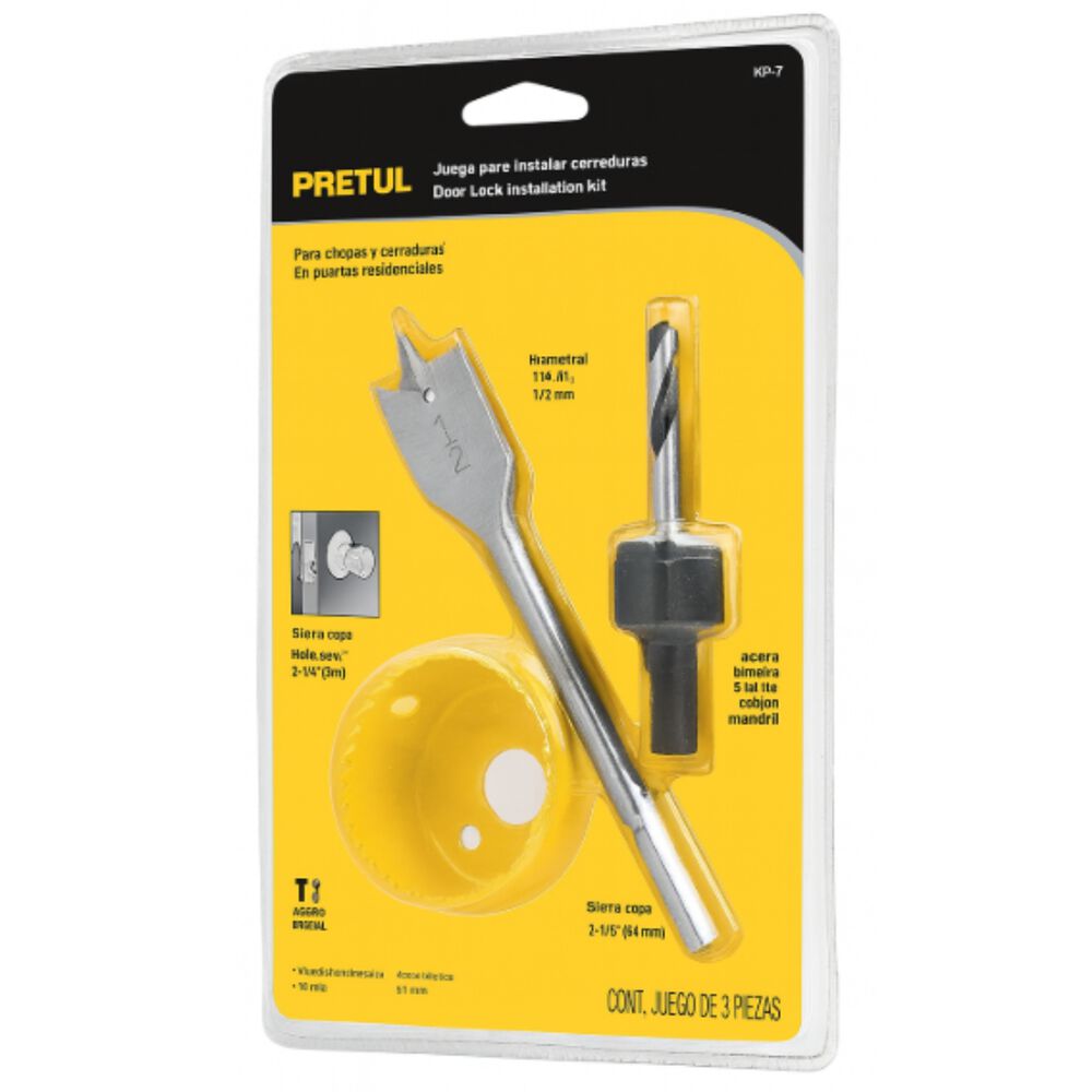 Sierra Copa P/instalar Cerraduras 3 Piezas Truper image number 0.0