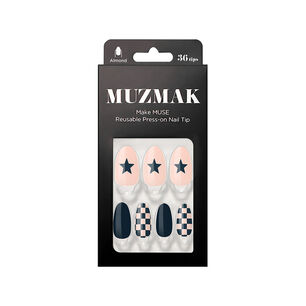 Muzmak - U&ntilde;as Press On Draw Night Almond 36 U.