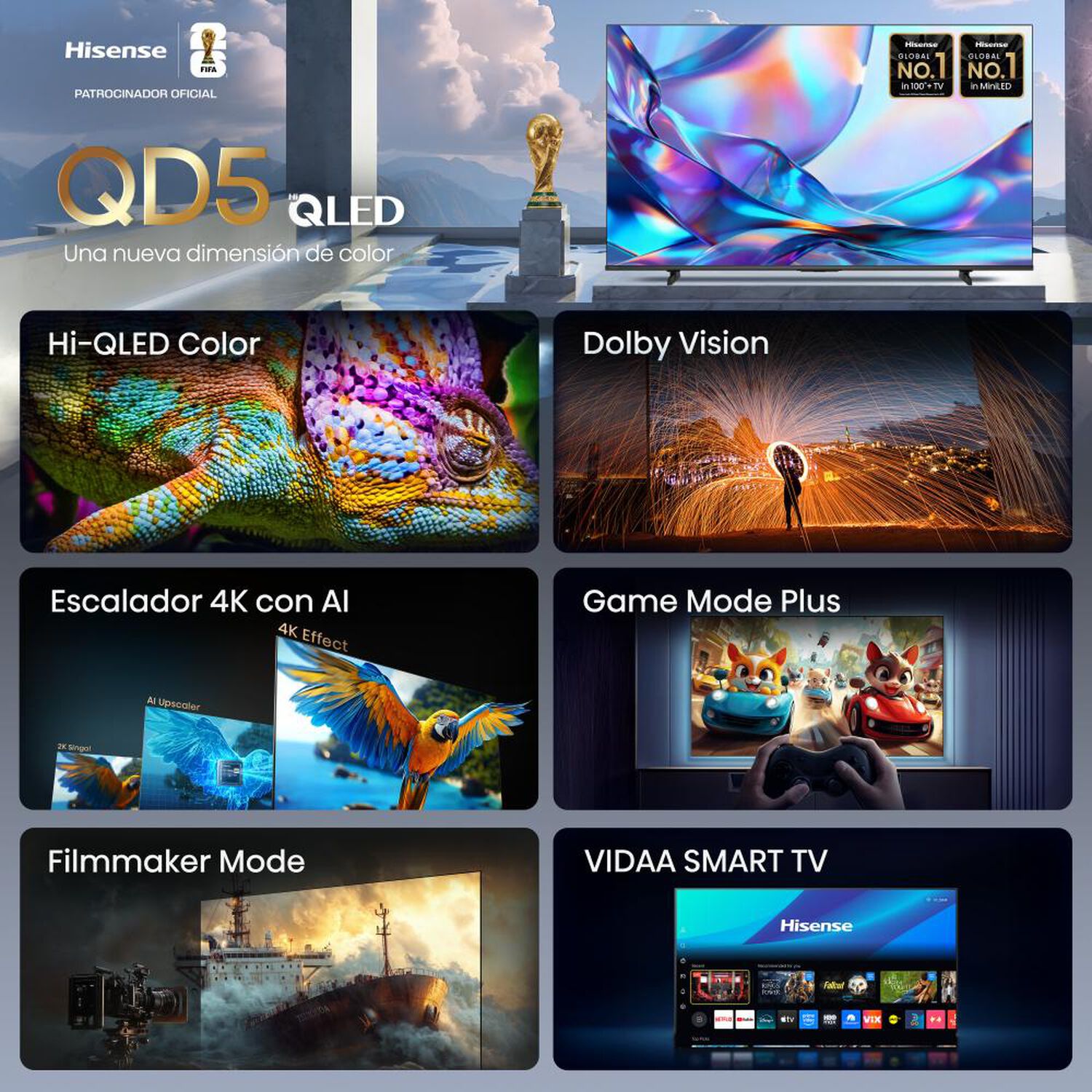 Qled 43" Hisense 43QD5SV / Ultra HD 4K / Smart TV image number 2.0