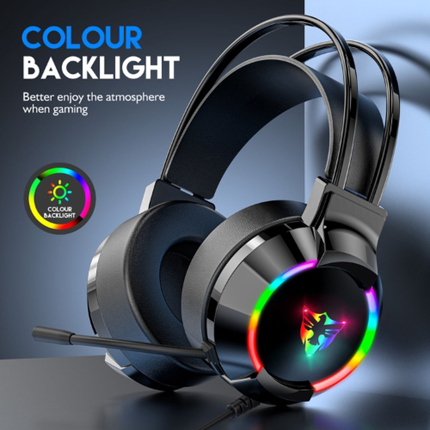 Audifonos Con Microfono Gamer Auriculares Diadema Usb Rgb image number 2.0