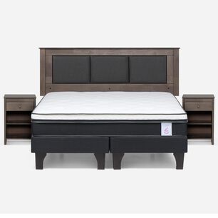 Cama Europea Rosen New Style 6 / King / Base Dividida + Set De Maderas