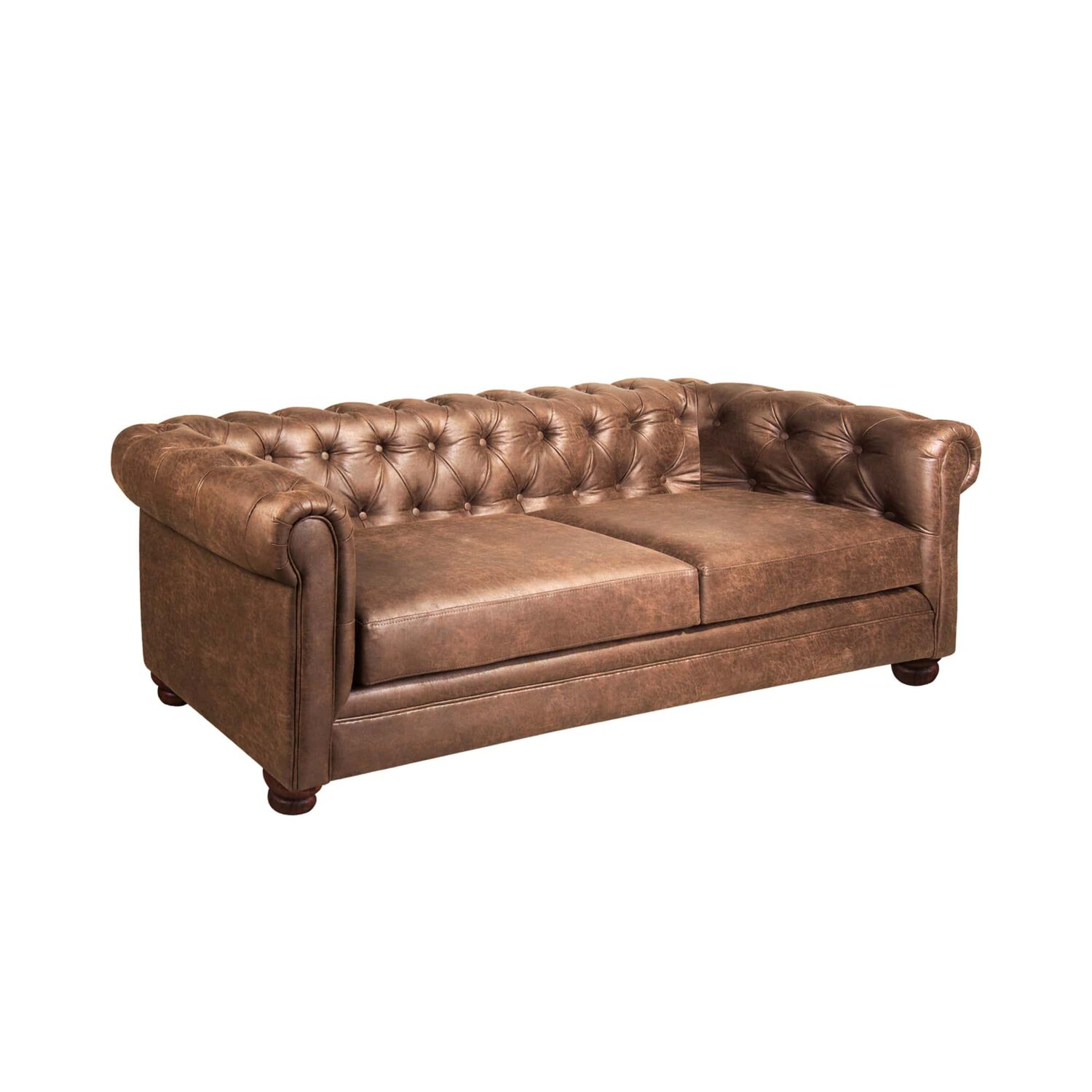 Sofa Florencia 3 Cuerpos Cuero Colorado Caramelo image number 3.0