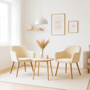 Pack De 2 Butacas Sitiales Poltronas Diamante Terciopelo - Beige Pack De 2 Butacas Sitiales Poltronas Diamante Terciopelo - Beige