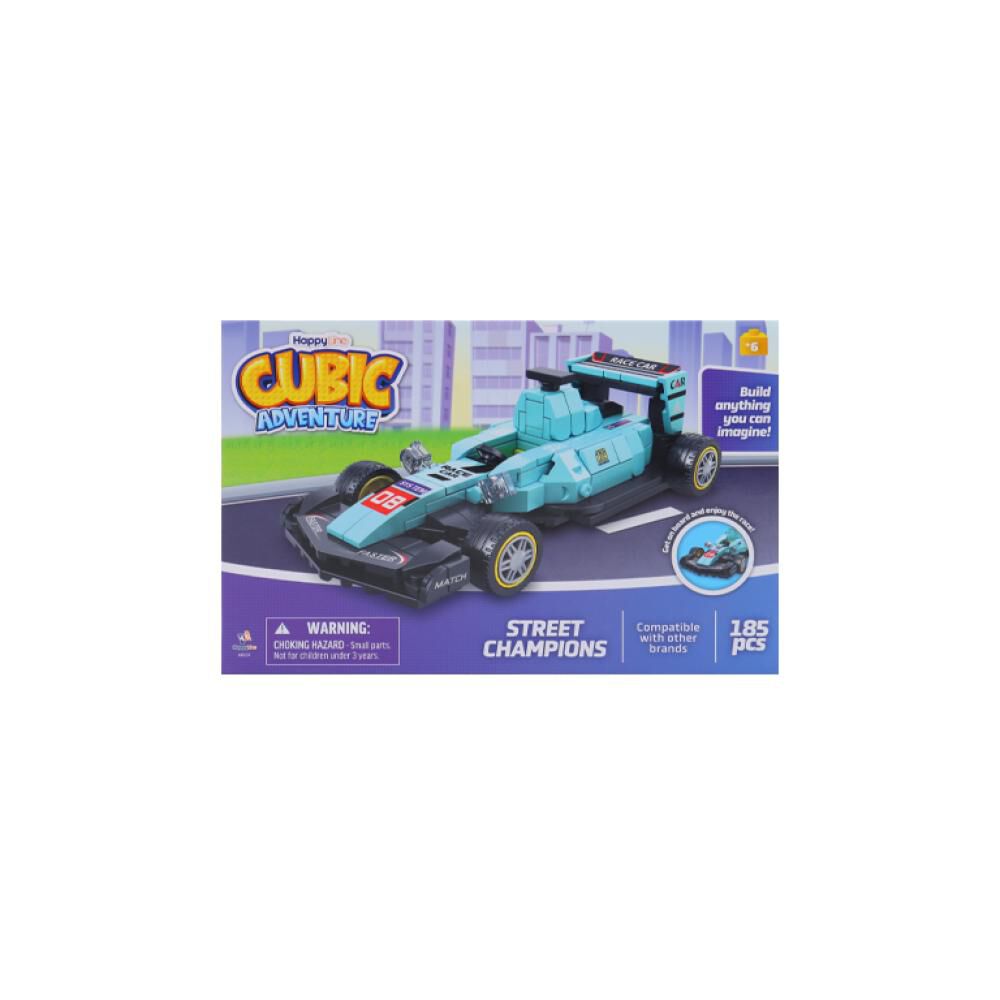 Bloques Happy Line 185 Piezas - Coche De Carreras image number 2.0
