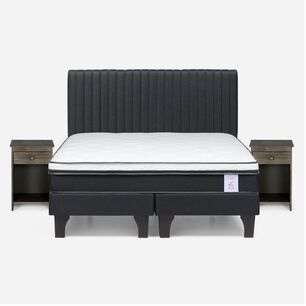 Cama Europea Rosen New Style 6 / 2 Plazas / Base Dividida + Set De Maderas