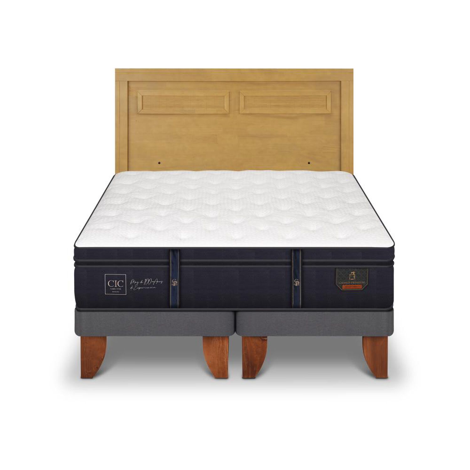 Cama Europea Cic Linea Premium / King / Base Dividida + Respaldo image number 0.0